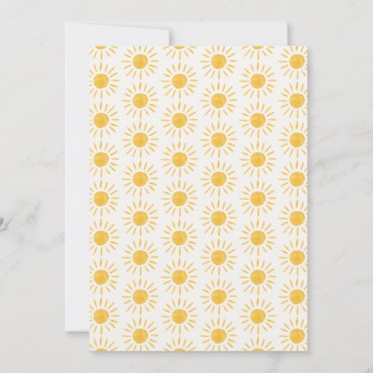 ありがとう可愛いおもしろい写真の水の色の太陽の誕生日 サンキューカード (裏面)