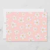 ありがとう可愛いデイジー水色金ゴールドベビーシャワー サンキューカード (裏面)