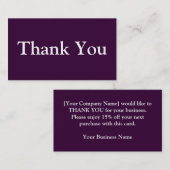 ありがとう名刺テンプレート紫 名刺 (正面/裏面)