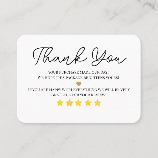 ありがとう名刺5星 名刺 (正面)