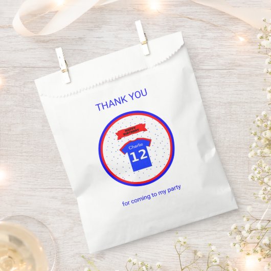 ありがとう名前をカスタムする12歳の誕生日 フェイバーバッグ (クリップ留めされた状態)