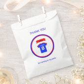 ありがとう名前をカスタムする8歳の誕生日 フェイバーバッグ (クリップ留めされた状態)