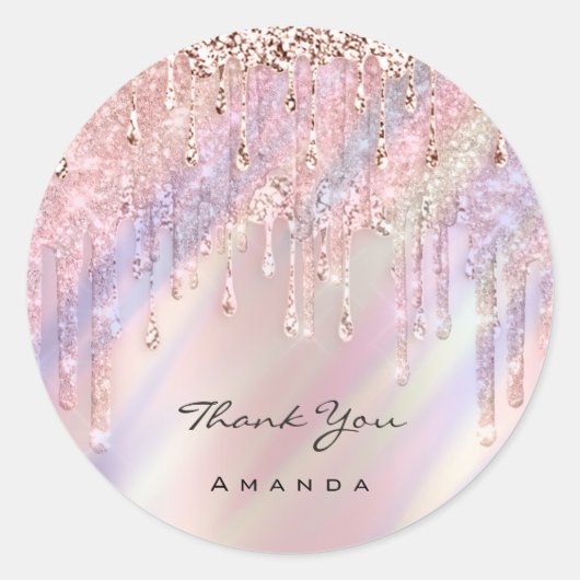 ありがとう名前16ブライダルパープルバラ自筆証書 ラウンドシール (正面)