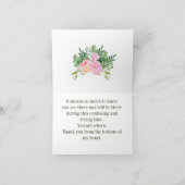 ありがとう呼吸セラピストかわいらしバラスワッグ サンキューカード (内部)