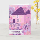 ありがとう多くのホームガーデンの水色かわいい カード (黄色い花)