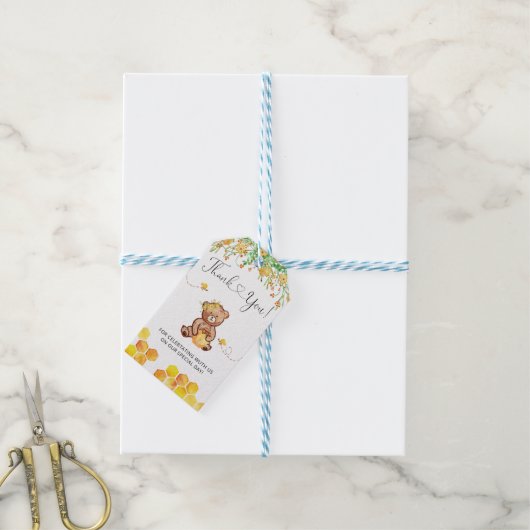 ありがとう多くのミツバチメッセージカード ギフトタグ (より糸付き)