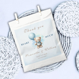 ありがとう多くの水の色テディベア フェイバーバッグ