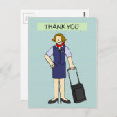 ありがとう女性キャビンのクルー漫画 ポストカード (正面/裏面)