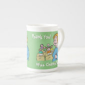 ありがとう女性先生。先生ギフト ボーンチャイナマグカップ (正面右)