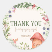 ありがとう妖精エンチャント森のパーティーの好意 ラウンドシール (正面)