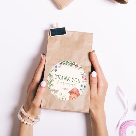 ありがとう妖精エンチャント森のパーティーの好意 ラウンドシール