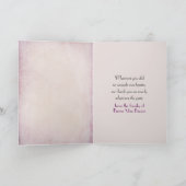 ありがとう家族フローラ悔やみや弔慰 カード (内部)