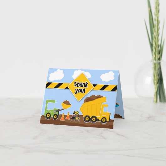 ありがとう建築トラックカード サンキューカード (正面)