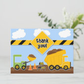 ありがとう建築トラックフラットカード サンキューカード (スタンド正面)