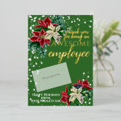 ありがとう従業員フェスティバルフォイルギフトカードホルダー 箔シーズンカード (立ち正面)