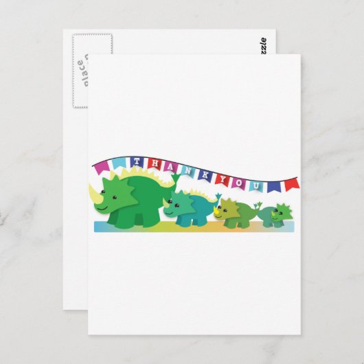 ありがとう恐竜かわいい！ ポストカード (正面/裏面)