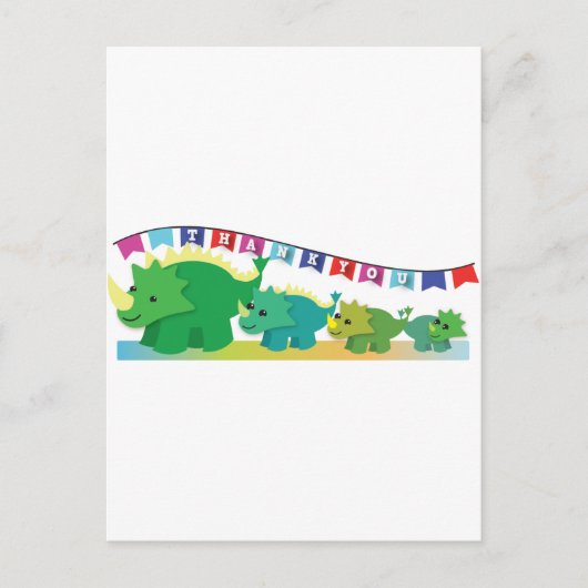 ありがとう恐竜かわいい! ポストカード (正面)