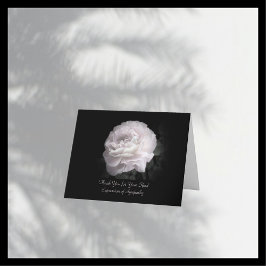 ありがとう悔やみや弔慰淡い色の1ピンクローズ サンキューカード