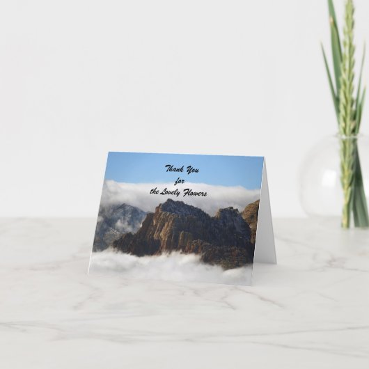 ありがとう悔やみや弔慰花雲ノートカード サンキューカード (正面)