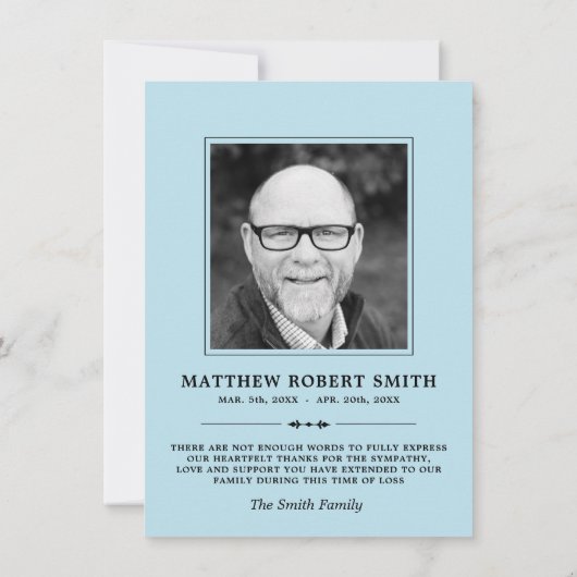 ありがとう悔やみや弔慰葬儀バタフライ写真 サンキューカード (裏面)