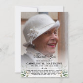 ありがとう悔やみや弔慰葬儀記念写真 サンキューカード (正面)