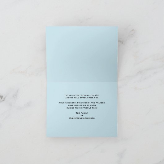 ありがとう悔やみや弔慰、キャニオン雲ノートカード サンキューカード (内部)