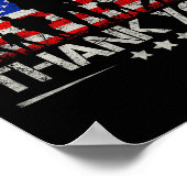 ありがとう愛国的メモリアルデー7月の4thアメリカF ポスター (角)