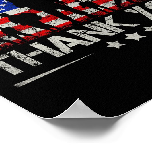 ありがとう愛国的メモリアルデー7月の4thアメリカF ポスター (角)