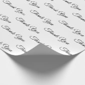 ありがとう感謝してい、クラシックエレガント白黒ギフト ラッピングペーパー (角)