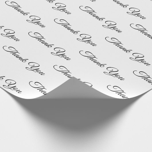 ありがとう感謝してい、クラシックエレガント白黒ギフト ラッピングペーパー (角)