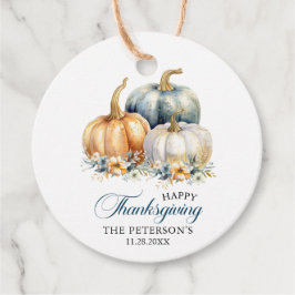 ありがとう感謝青オレンジの金ゴールドカボチャ フェイバータグ