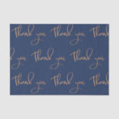 ありがとう手書きスクリプト銅金ゴールド 薄葉紙 (正面)