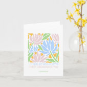 ありがとう抽象芸術フローラカードバイブル聖句カード カード (黄色い花)