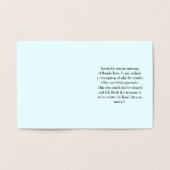 「ありがとう救済!」 グリーティングカード 箔カード (内部)