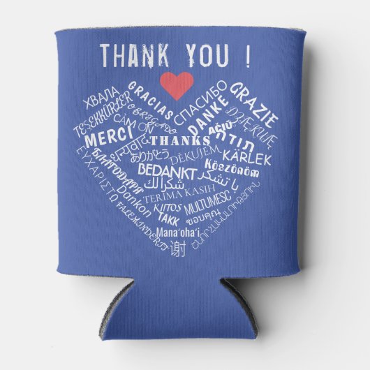 ありがとう文字クーラーボックスギフト選択カラー 缶クーラー (正面)