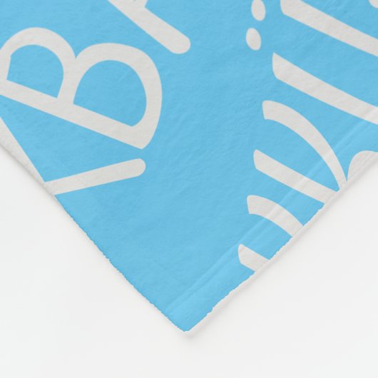 ありがとう文字多言語ブルーフリースブランケット フリースブランケット (角)