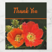 ありがとう明るいサボテンの花を鑑賞 ワインラベル (シングルラベル)