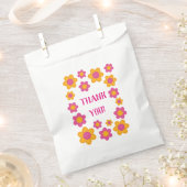 ありがとう春色ピンク黄色の花 フェイバーバッグ (クリップ留めされた状態)