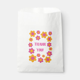 ありがとう春色ピンク黄色の花 フェイバーバッグ