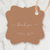 ありがとう書道台本テラコッタ結婚の フェイバータグ (裏面)