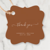 ありがとう書道台本テラコッタ結婚の フェイバータグ (正面)