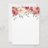 ありがとう書道、ブルゴーニュ、赤面バラ サンキューカード (裏面)