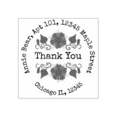 ありがとう朝の栄光と差出人住所 ラバースタンプ (インプリント)