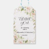 ありがとう来のフローラ結婚式の引き出物ラベル ギフトタグ (正面)