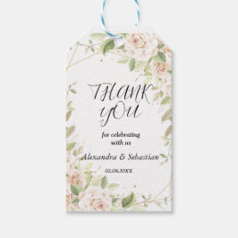 ありがとう来のフローラ結婚式の引き出物ラベル ギフトタグ