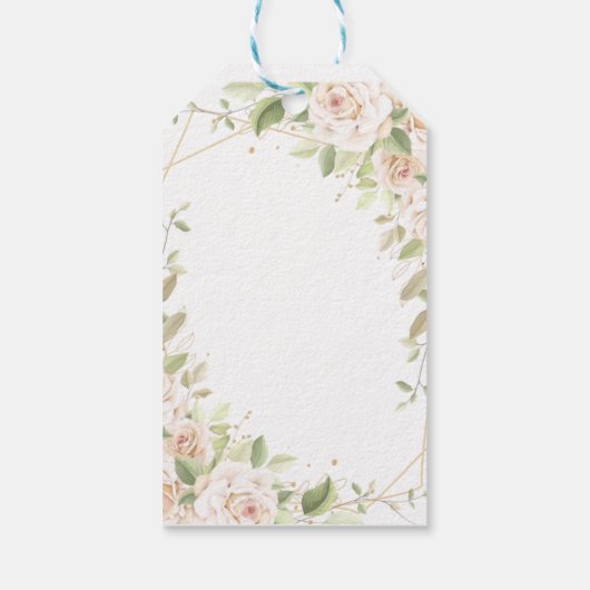 ありがとう来のフローラ結婚式の引き出物ラベル ギフトタグ (裏面)
