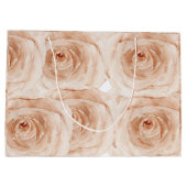 ありがとう来のブライダルシャワーエレガントバラ ラージペーパーバッグ (裏面)