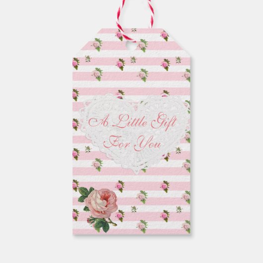 ありがとう来のヴィンテージバラベビーギフトラベル ギフトタグ (裏面)