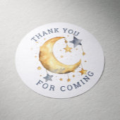 ありがとう来。かわいい月の星の赤ちゃんシャワー ラウンドシール