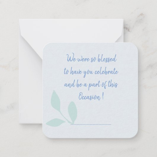 ありがとう来。 ノートカード (裏面)